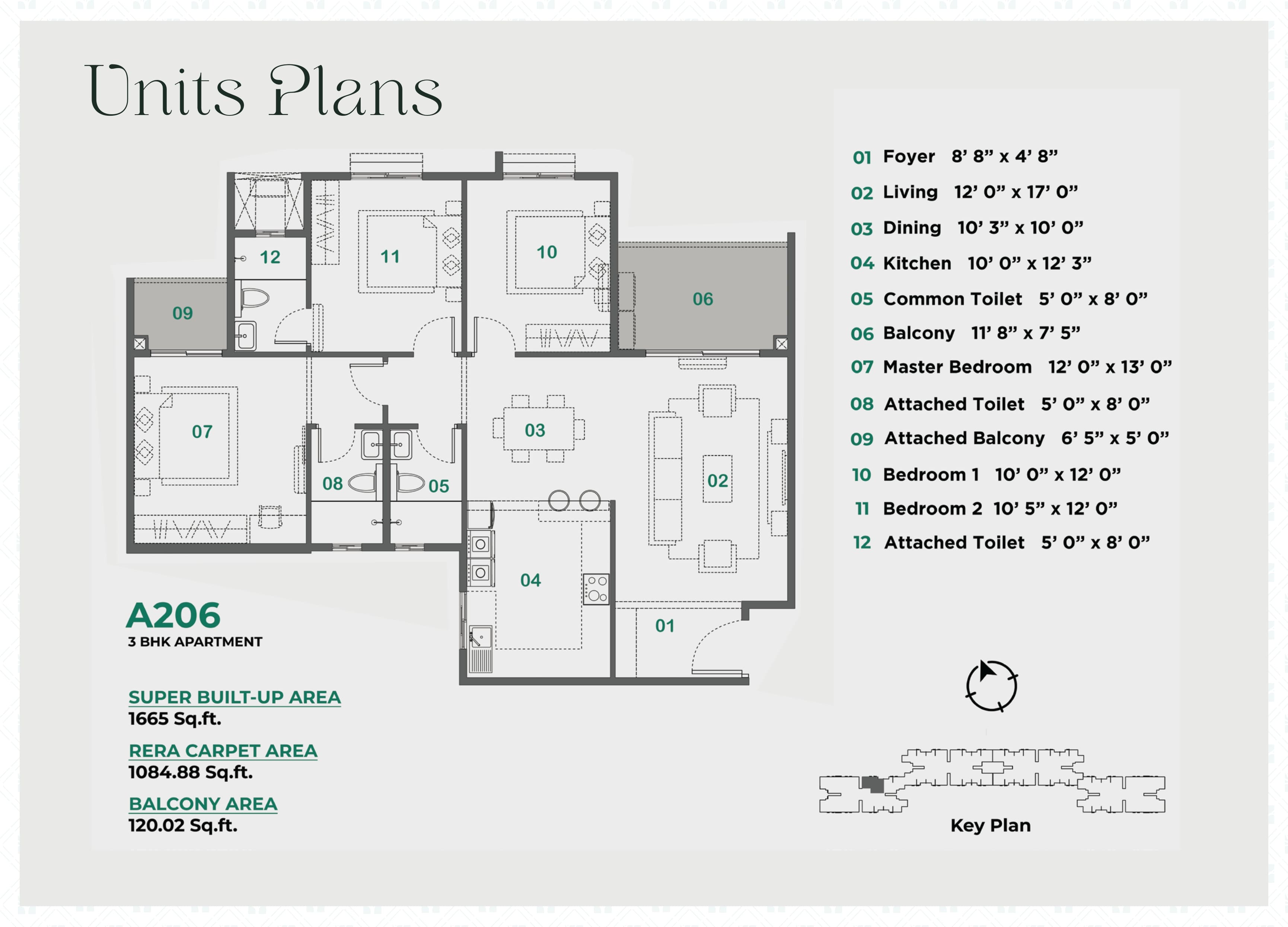 3 BHK Floor Plan